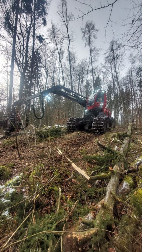 Harvester mit Traktionsbändern